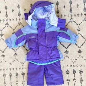 Columbia baby girl snow suit bib pants and jacket